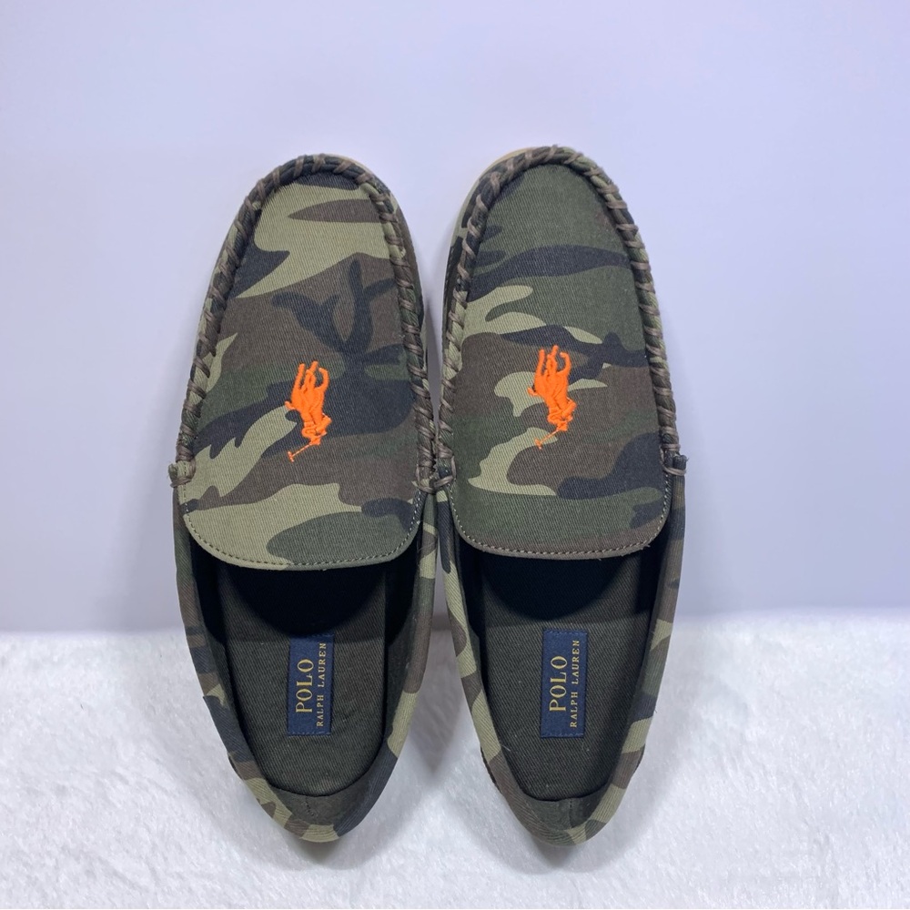 Polo Ralph Lauren Camouflage Men's Shoes Moccasins Slippers size 11 New - Picture 5 of 10